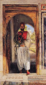 Le porte pipe Oriental John Frederick Lewis Arabes Peinture à l'huile